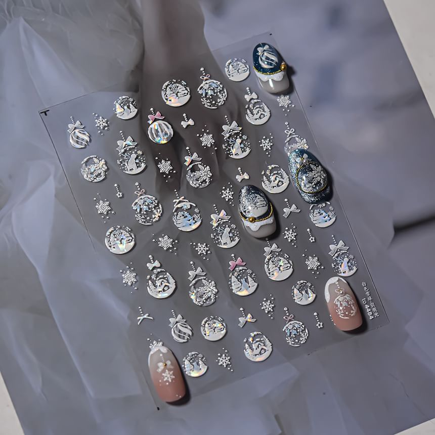 Snow Ball Nail Art Stickers (Various Designs) SpreePicky