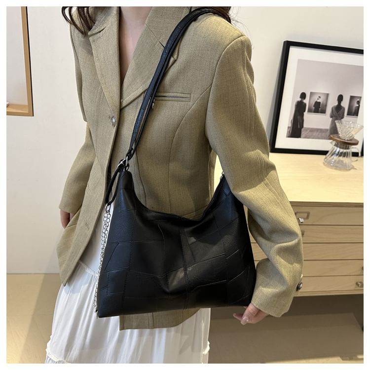 Chain Strap Faux Leather Backpack SpreePicky