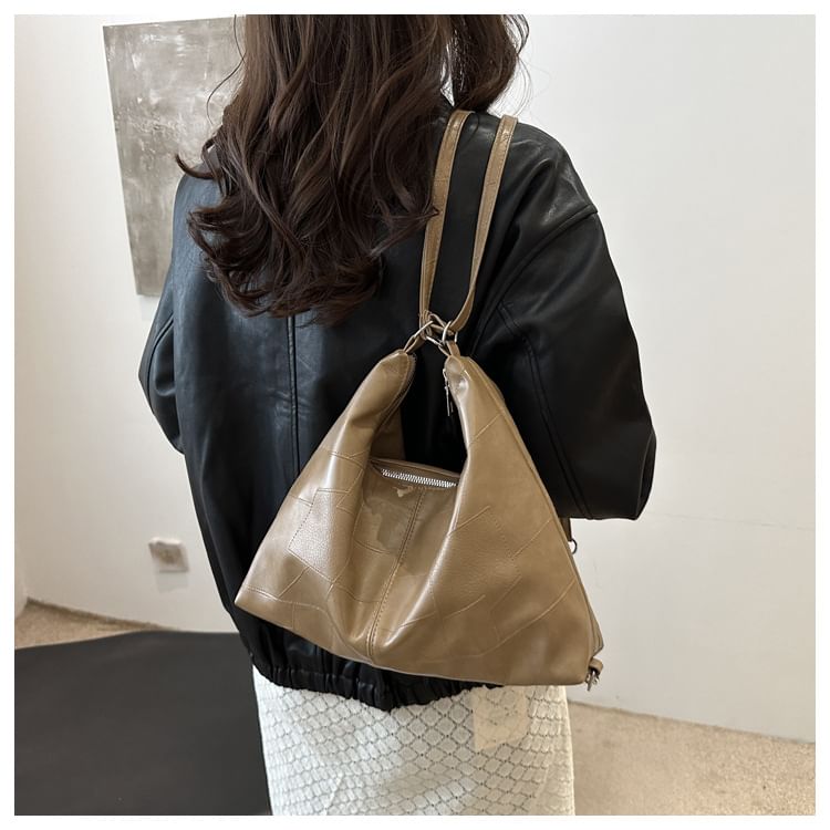 Chain Strap Faux Leather Backpack SpreePicky