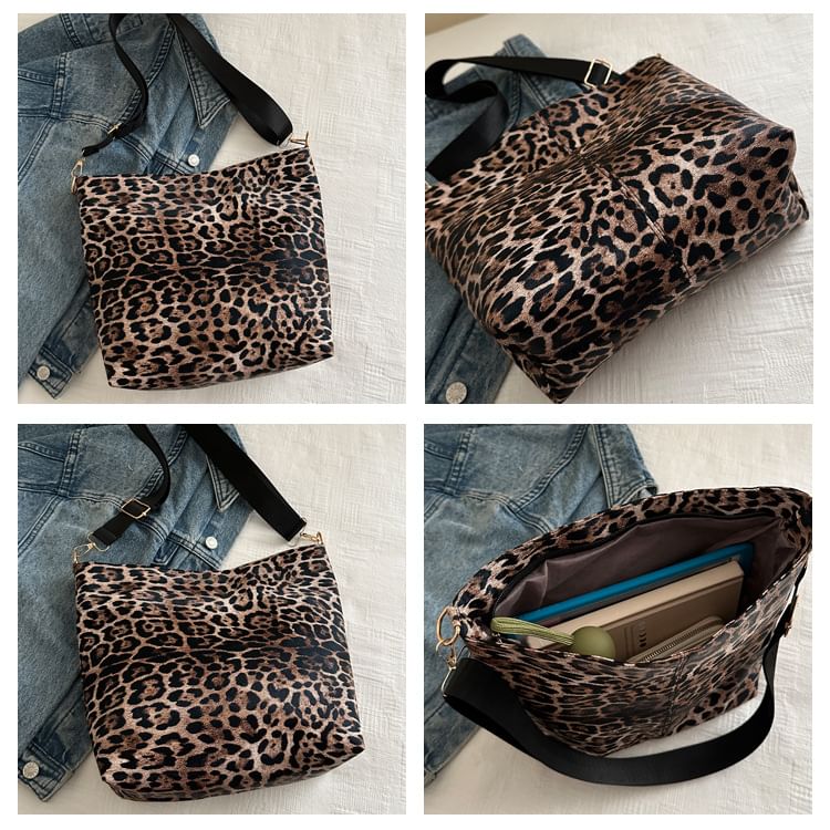 Leopard Print Tote Bag SpreePicky