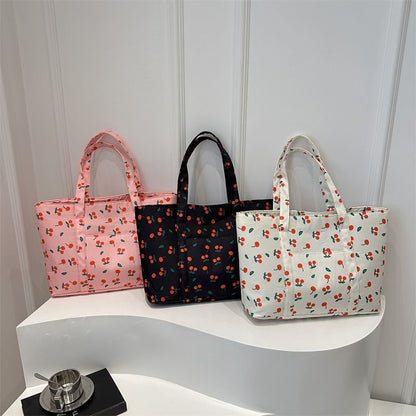 Cherry Print Tote Bag SpreePicky