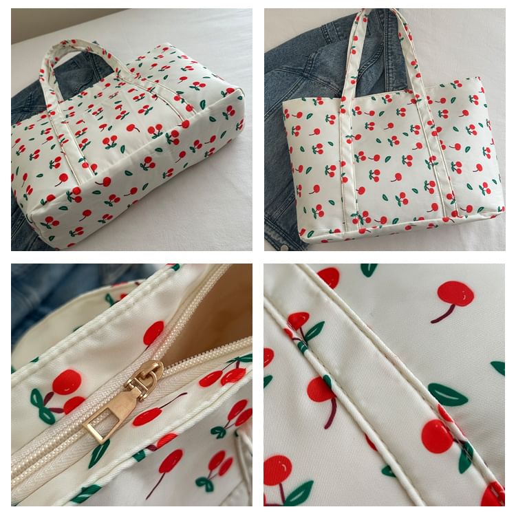 Cherry Print Tote Bag SpreePicky