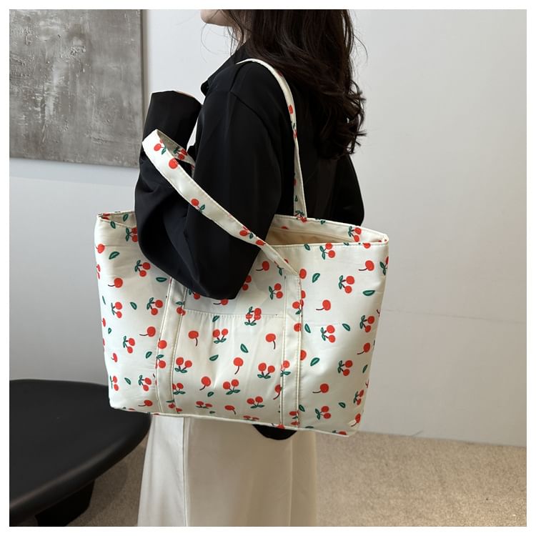 Cherry Print Tote Bag SpreePicky