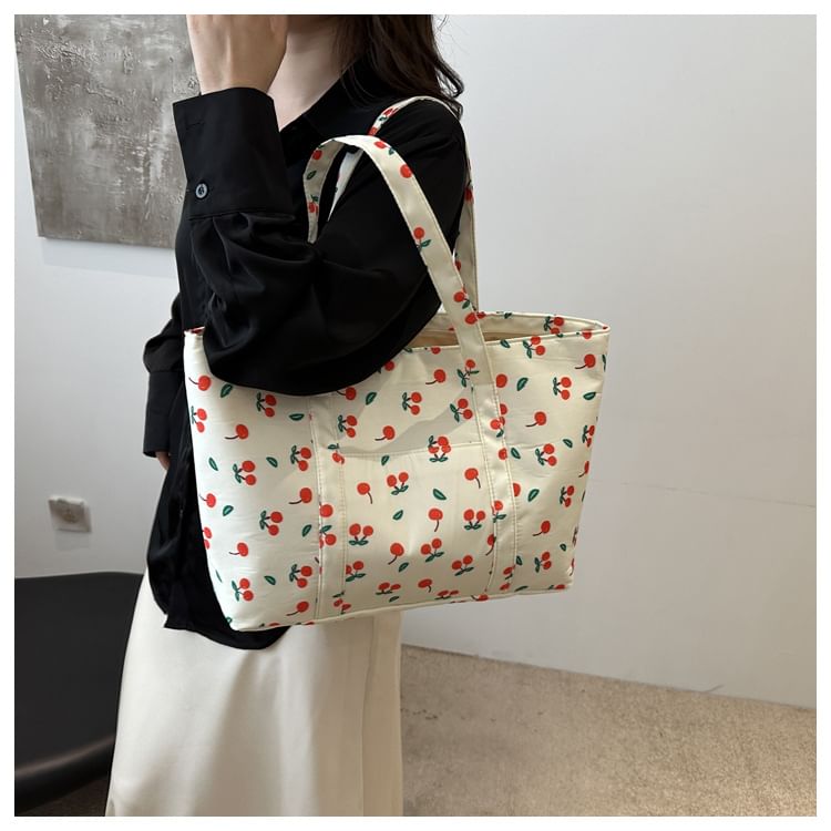 Cherry Print Tote Bag SpreePicky