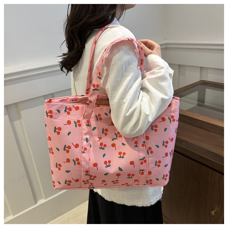 Cherry Print Tote Bag SpreePicky