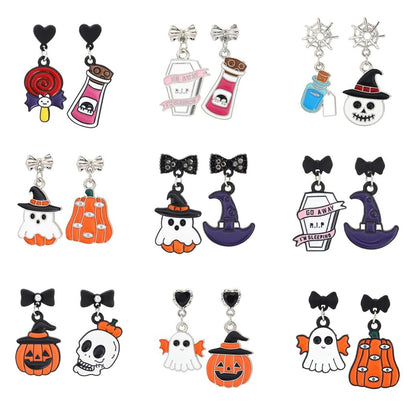 Halloween Cartoon Asymmetrical Alloy Drop Earring SpreePicky