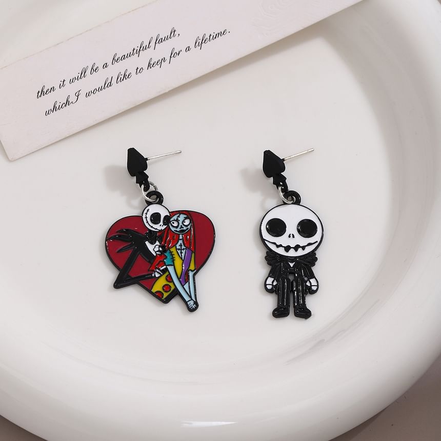 Halloween Cartoon Asymmetrical Alloy Drop Earring SpreePicky