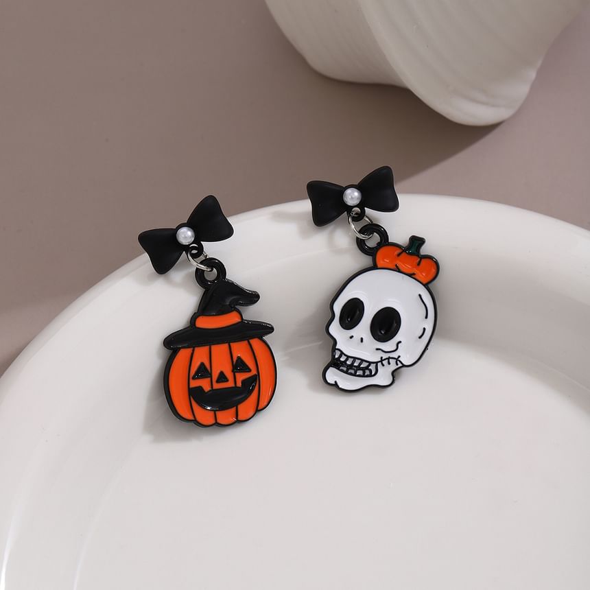 Halloween Cartoon Asymmetrical Alloy Drop Earring SpreePicky