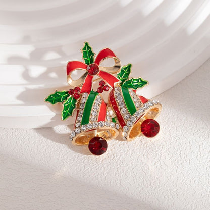 CZ Christmas Alloy Brooch SpreePicky