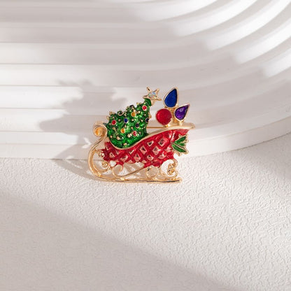 CZ Christmas Alloy Brooch SpreePicky