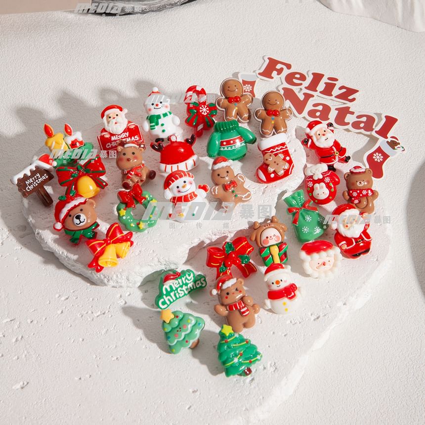 Christmas Cartoon Asymmetrical Resin Stud Earring SpreePicky