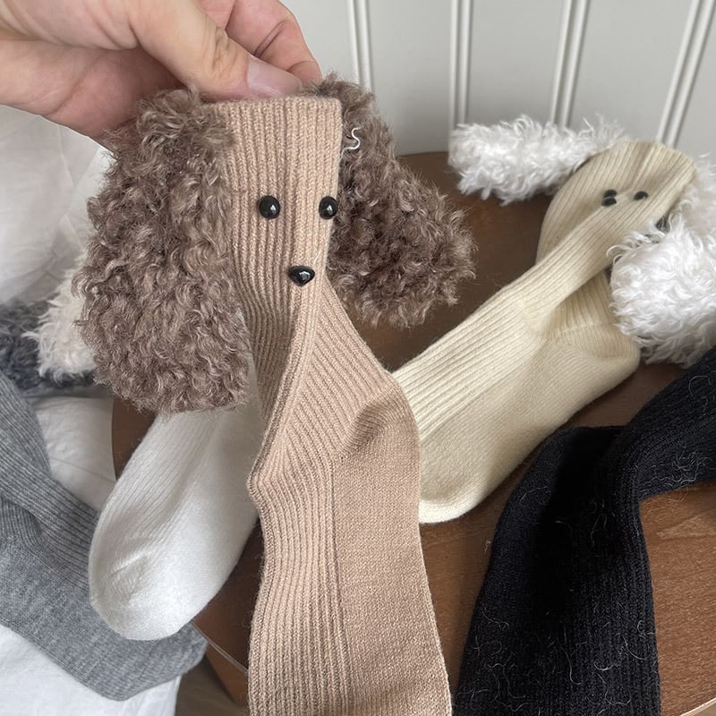 Dog Ear Accent Socks SpreePicky