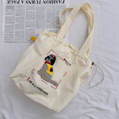 Cartoon Drawstring Shopper Bag SpreePicky