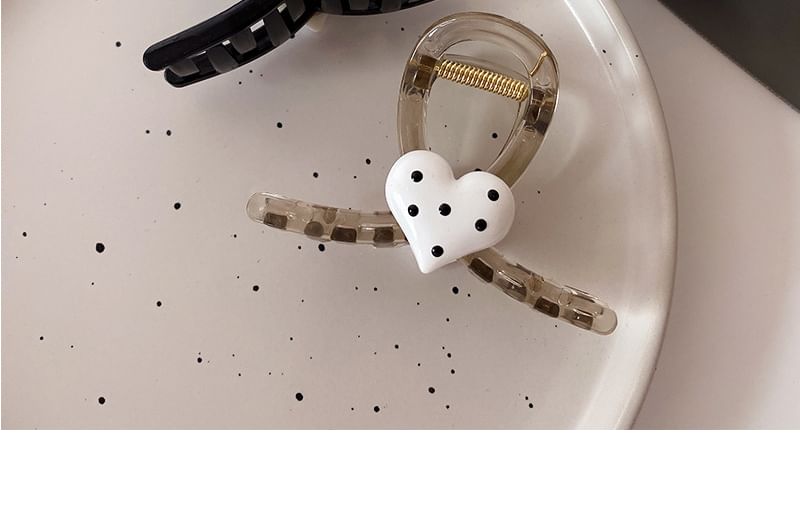 Polka Dot Heart Hair Claw SpreePicky