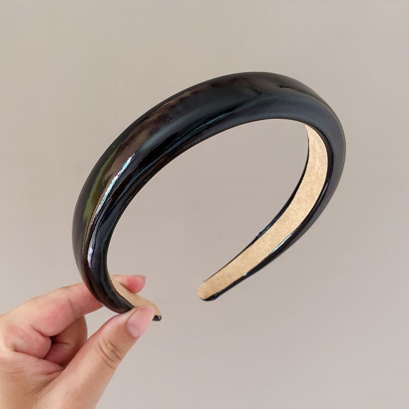 Faux Leather Plain Headband SpreePicky