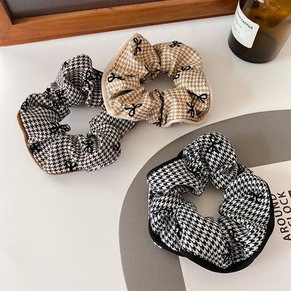 Ribbon Pattern Plaid Scrunchie SpreePicky