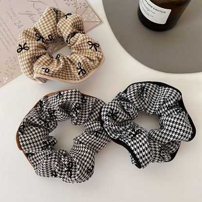 Ribbon Pattern Plaid Scrunchie SpreePicky