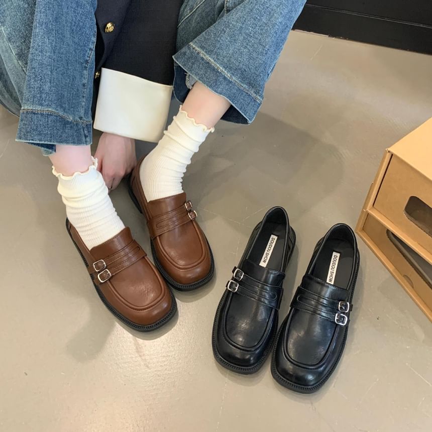 Plain Buckled Penny Loafers SpreePicky