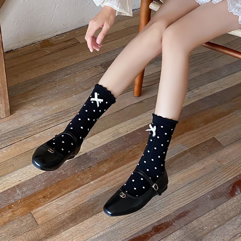 Dotted Bow Socks SpreePicky