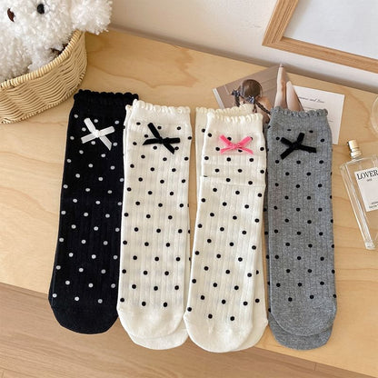 Dotted Bow Socks SpreePicky