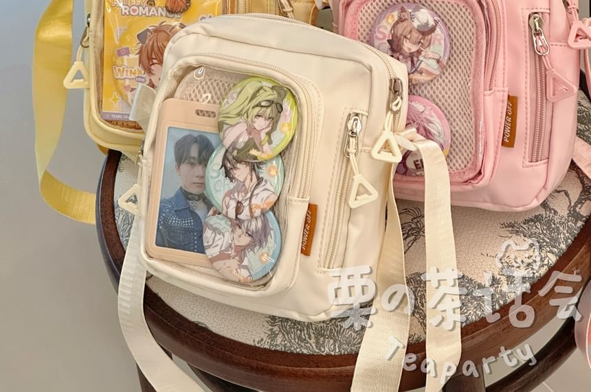 Plain Transparent Panel Crossbody Bag SpreePicky