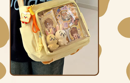 Plain Transparent Panel Messenger Bag SpreePicky