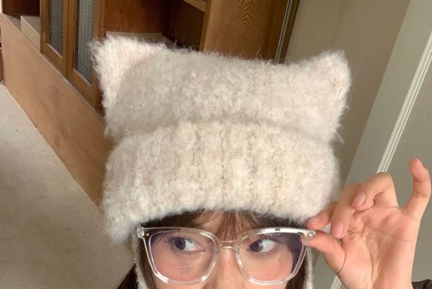 Cat Ear Knit Beanie SpreePicky