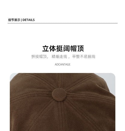 Faux Suede Newsboy Cap SpreePicky