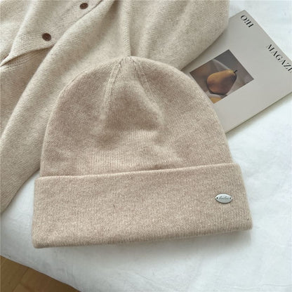 Metal Plate Knit Beanie SpreePicky