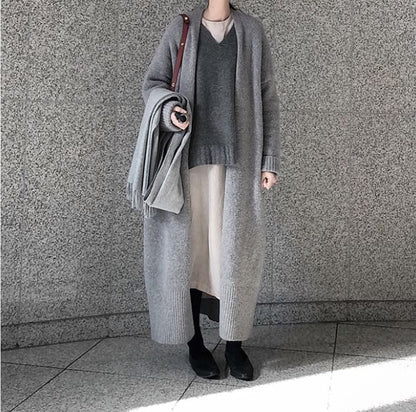 Open-Front Maxi Cardigan SpreePicky