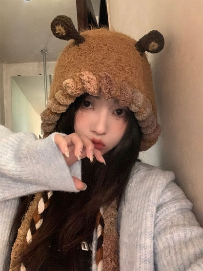 Ear Knit Fleece Hat SpreePicky