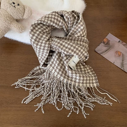 Applique Houndstooth Scarf SpreePicky