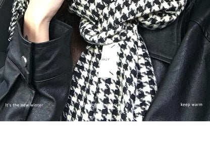 Applique Houndstooth Scarf SpreePicky