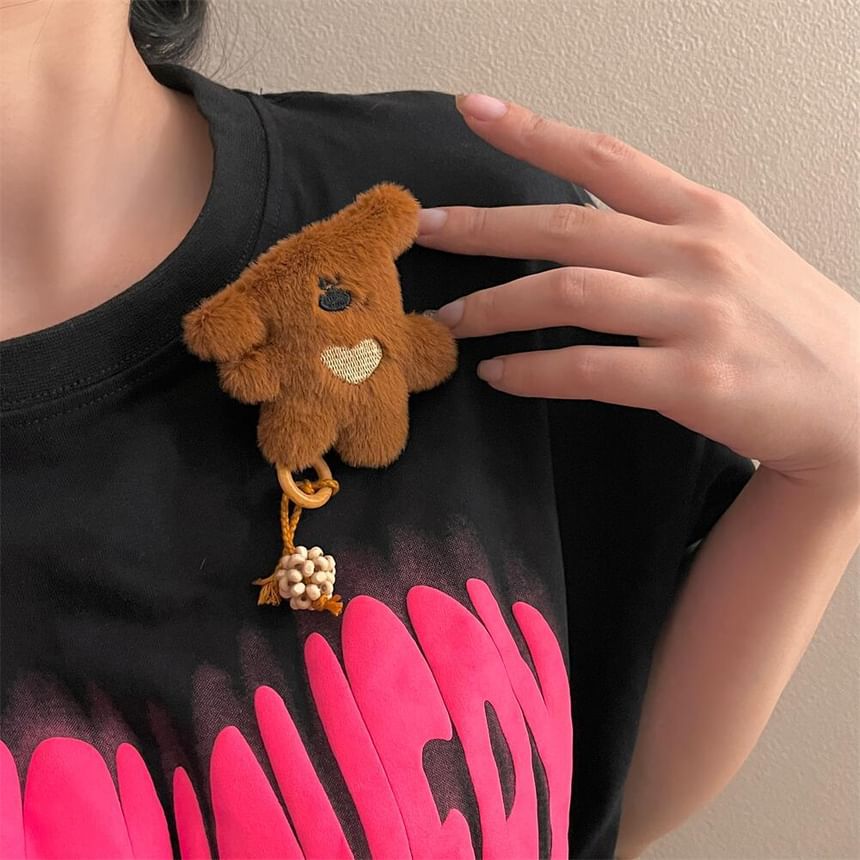 Furry Bear Necklace / Brooch SpreePicky