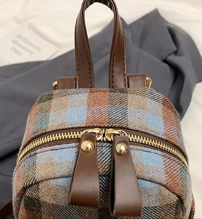 Plaid Zip Backpack SpreePicky