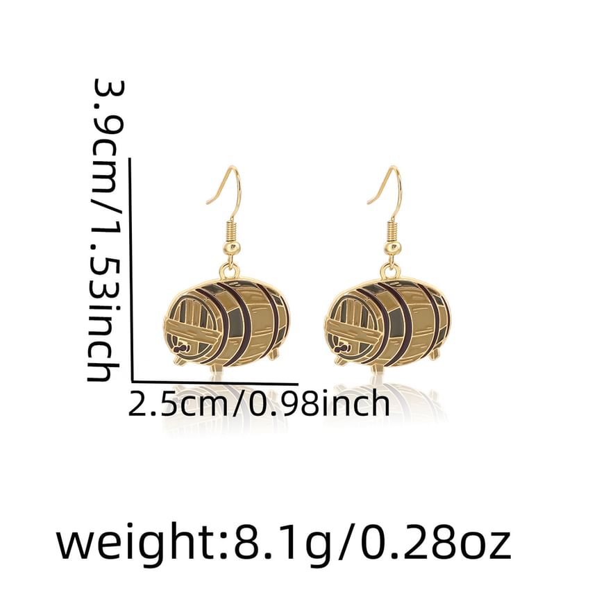 Beer Alloy Drop Earring SpreePicky