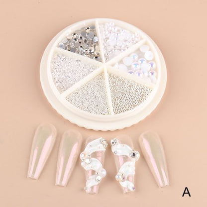 Faux Pearl / Metallic Bead / Rhinestone Nail Art Decoration / Set (Various Designs) SpreePicky