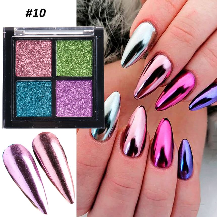 Metallic Powder Nail Art Decoration (Various Designs) SpreePicky