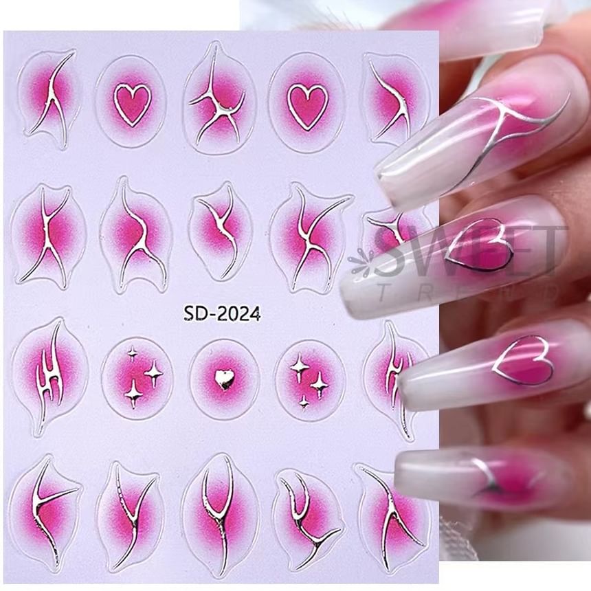 Metallic Gradient Nail Art Stickers (Various Designs) SpreePicky