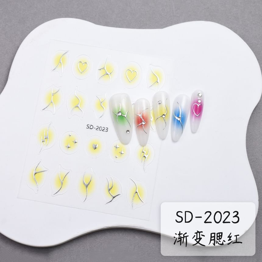 Metallic Gradient Nail Art Stickers (Various Designs) SpreePicky