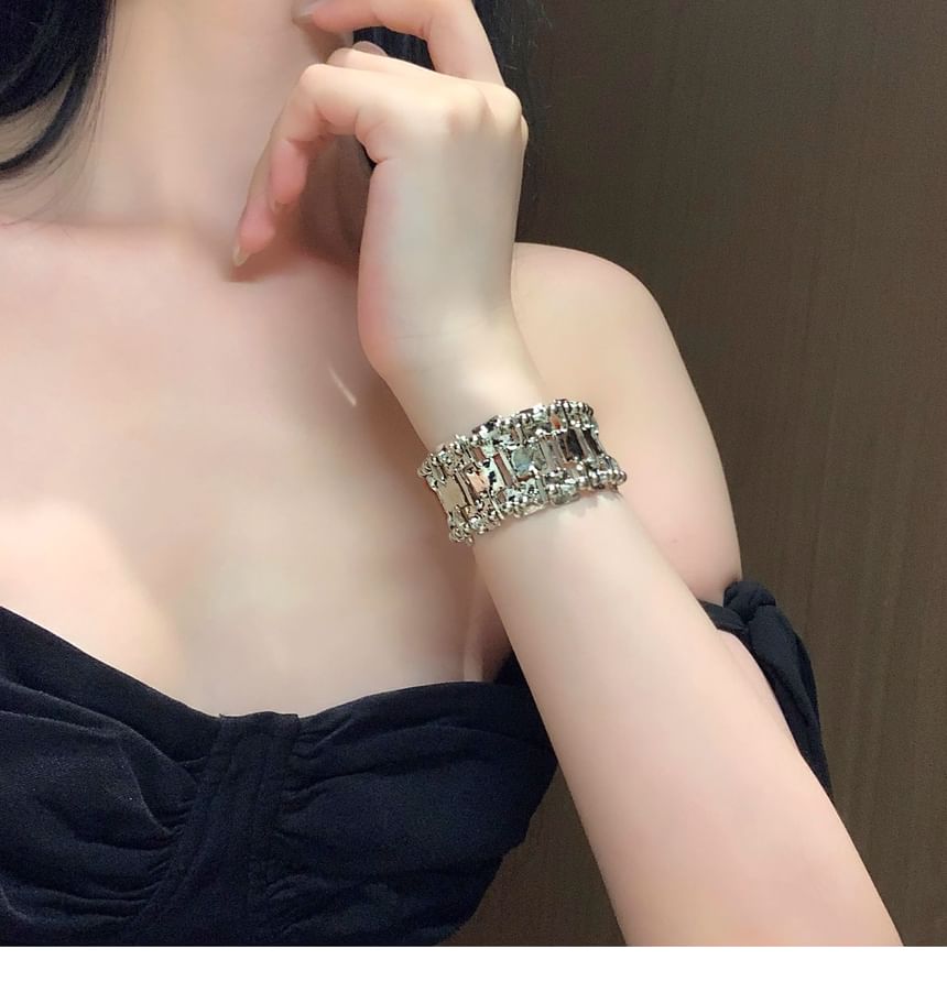 Rhinestone Alloy Bangle SpreePicky