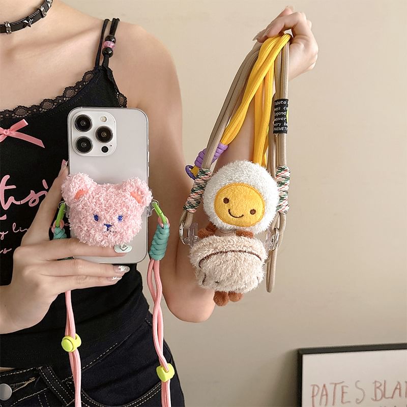 Cartoon  Plush Clip On Phone Lanyard SpreePicky