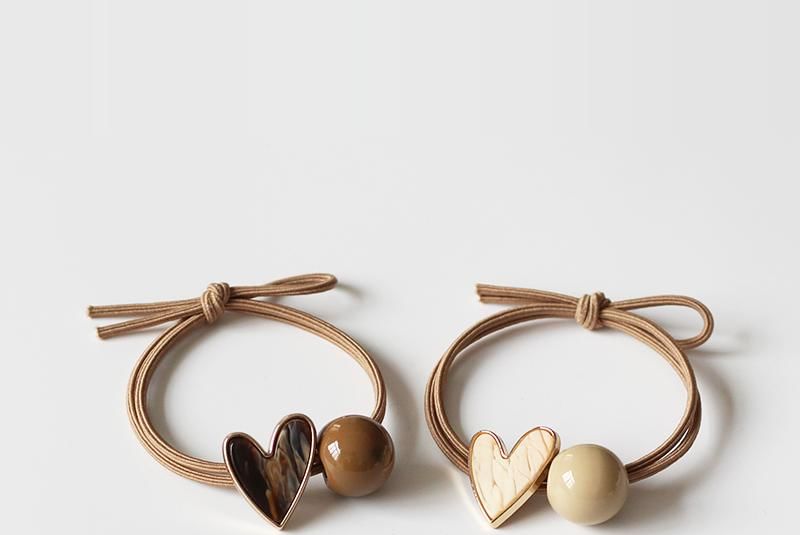 Heart Bead Hair Tie SpreePicky