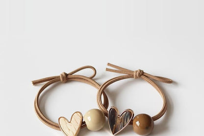 Heart Bead Hair Tie SpreePicky