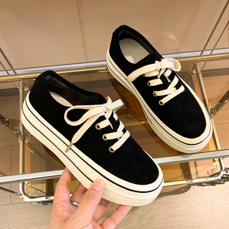 Canvas Platform Sneakers SpreePicky