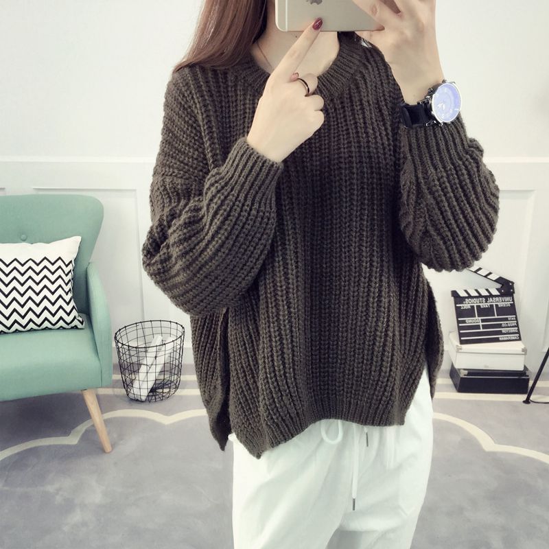 Side-Detail Oversized Sweater SpreePicky