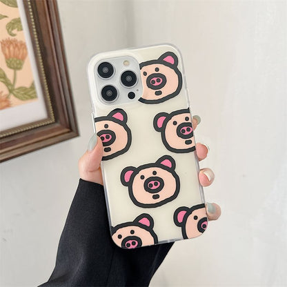 Pig Phone Case - iPhone 16 Pro Max / 16 Pro / 16 Plus / 16 / 15 Pro Max / 15 Pro / 15 Plus / 15 / 14 Pro Max / 14 Pro / 14 Plus / 14 / 13 Pro Max / 13 Pro / 13 / 13 Mini SpreePicky