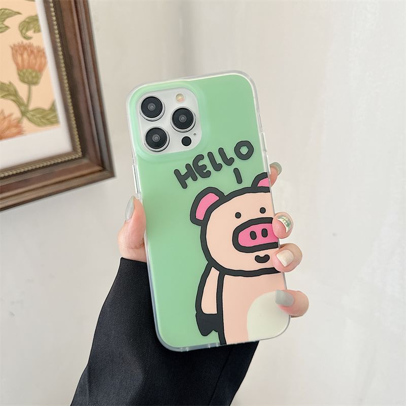 Pig Phone Case - iPhone 16 Pro Max / 16 Pro / 16 Plus / 16 / 15 Pro Max / 15 Pro / 15 Plus / 15 / 14 Pro Max / 14 Pro / 14 Plus / 14 / 13 Pro Max / 13 Pro / 13 / 13 Mini SpreePicky