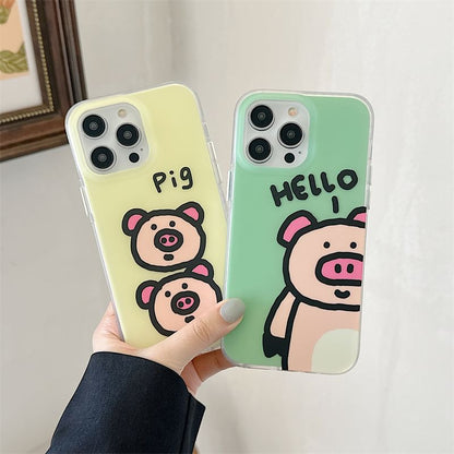 Pig Phone Case - iPhone 16 Pro Max / 16 Pro / 16 Plus / 16 / 15 Pro Max / 15 Pro / 15 Plus / 15 / 14 Pro Max / 14 Pro / 14 Plus / 14 / 13 Pro Max / 13 Pro / 13 / 13 Mini SpreePicky