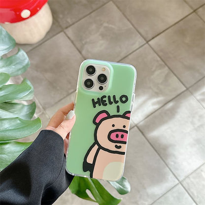 Pig Phone Case - iPhone 16 Pro Max / 16 Pro / 16 Plus / 16 / 15 Pro Max / 15 Pro / 15 Plus / 15 / 14 Pro Max / 14 Pro / 14 Plus / 14 / 13 Pro Max / 13 Pro / 13 / 13 Mini SpreePicky